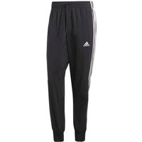 ADIDAS Herren Sporthose AEROREADY Essentials Tapered Cuff Woven 3-Streifen, Größe XXL/S in Schwarz