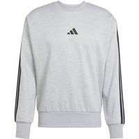 ADIDAS Herren Sweatshirt Essentials 3-Streifen, Größe XXL in Silber