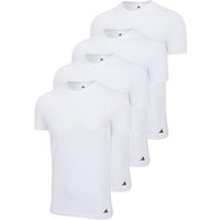 ADIDAS adidas Herren T-Shirt, 4er Pack - Crew Neck Shirt, Active Flex Cotton, einfarbig, Größe M in Weiß
