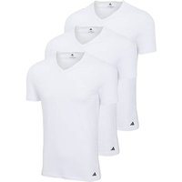 ADIDAS adidas Herren T-Shirt, 3er Pack - V-Neck Shirt, Active Core Cotton, einfarbig, Größe 2XL in Weiß