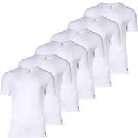 ADIDAS adidas Herren T-Shirt, 6er Pack - Active Flex Cotton, V-Ausschnitt, uni, Größe S in Weiß