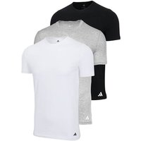 ADIDAS adidas Herren T-Shirt, 3er Pack - Crew Neck Shirt, Active Core Cotton, einfarbig, Größe S in Weiß