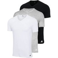 ADIDAS adidas Herren T-Shirt, 3er Pack - V-Neck Shirt, Active Core Cotton, einfarbig, Größe XL in Weiß
