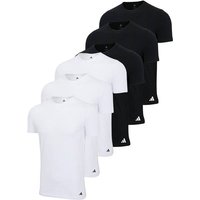 ADIDAS adidas Herren T-Shirt, 6er Pack - Crew Neck Shirt, Active Core Cotton, einfarbig, Größe XL in Schwarz