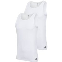 ADIDAS adidas Herren Unterhemden, 2er Pack - Tank Top, Active Flex Cotton, ärmellos, einfarbig, Größe L in Weiß