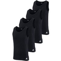 ADIDAS adidas Herren Unterhemden, 4er Pack - Tank Top, Active Flex Cotton, ärmellos, einfarbig, Größe L in Schwarz