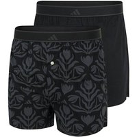 ADIDAS adidas Herren Web-Boxershorts, 2er Pack - Woven Boxer, Shorts, Webware, Baumwolle, Größe S in Schwarz