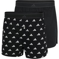 ADIDAS adidas Herren Web-Boxershorts, 2er Pack - Woven Boxer, Shorts, Webware, Baumwolle, Größe XL in Schwarz