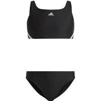 ADIDAS Kinder Bikini 3-Streifen, Größe 128 in Schwarz