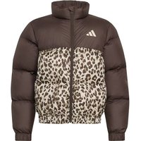 ADIDAS Kinder Jacke KUNSTDAUNEN, ALLOVER-PRINT, Größe 140 in Grau