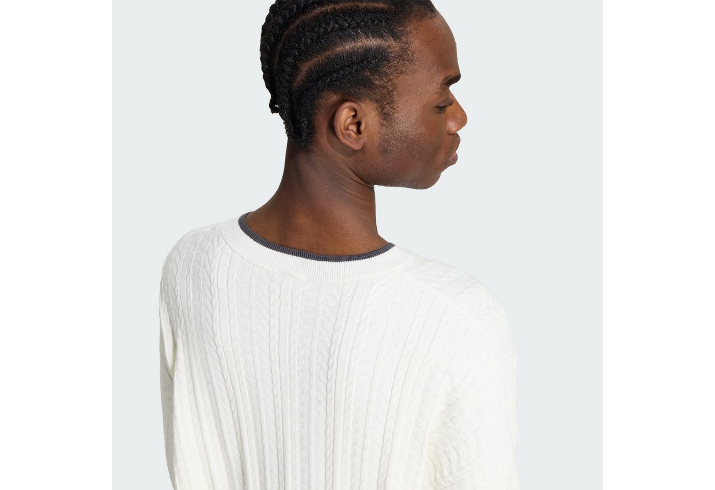 adidas Originals Sweatshirt PULLOVER, GESTRICKT, V-AUSSCHNITT, ZOPFMUSTER (1-tlg) – Bild 5 von 5
