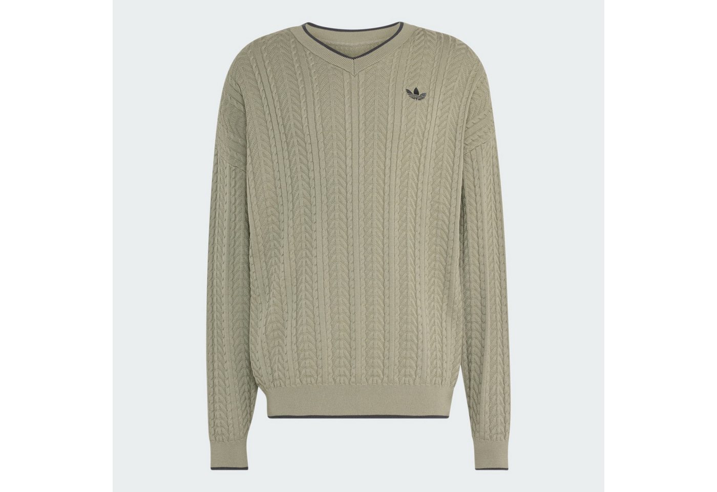 adidas Originals Sweatshirt PULLOVER, GESTRICKT, V-AUSSCHNITT, ZOPFMUSTER (1-tlg) – Bild 3 von 5