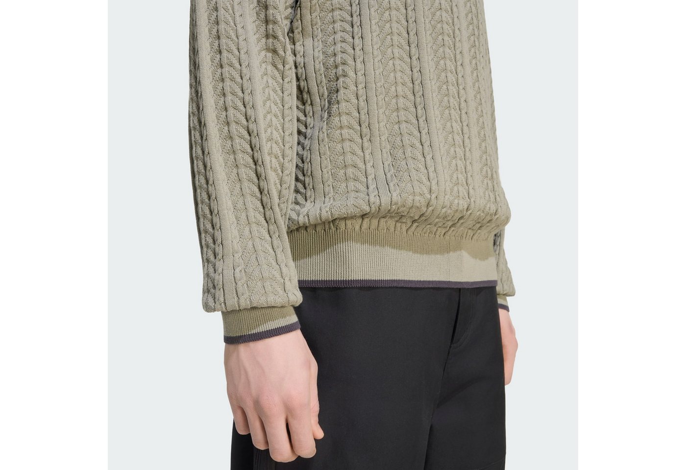 adidas Originals Sweatshirt PULLOVER, GESTRICKT, V-AUSSCHNITT, ZOPFMUSTER (1-tlg) – Bild 5 von 5