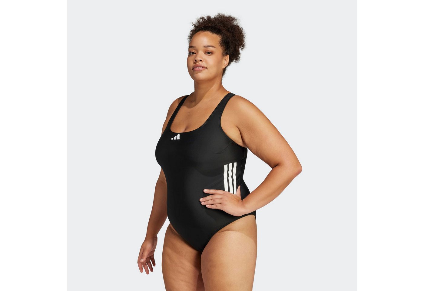 adidas Performance Badeanzug 3-STREIFEN C-BACK – GROSSE GRÖSSEN – Bild 2 von 5