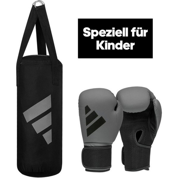 adidas Performance Boxsack Youth Boxing Kit (Set, 2-tlg., mit Boxhandschuhen (8oz)