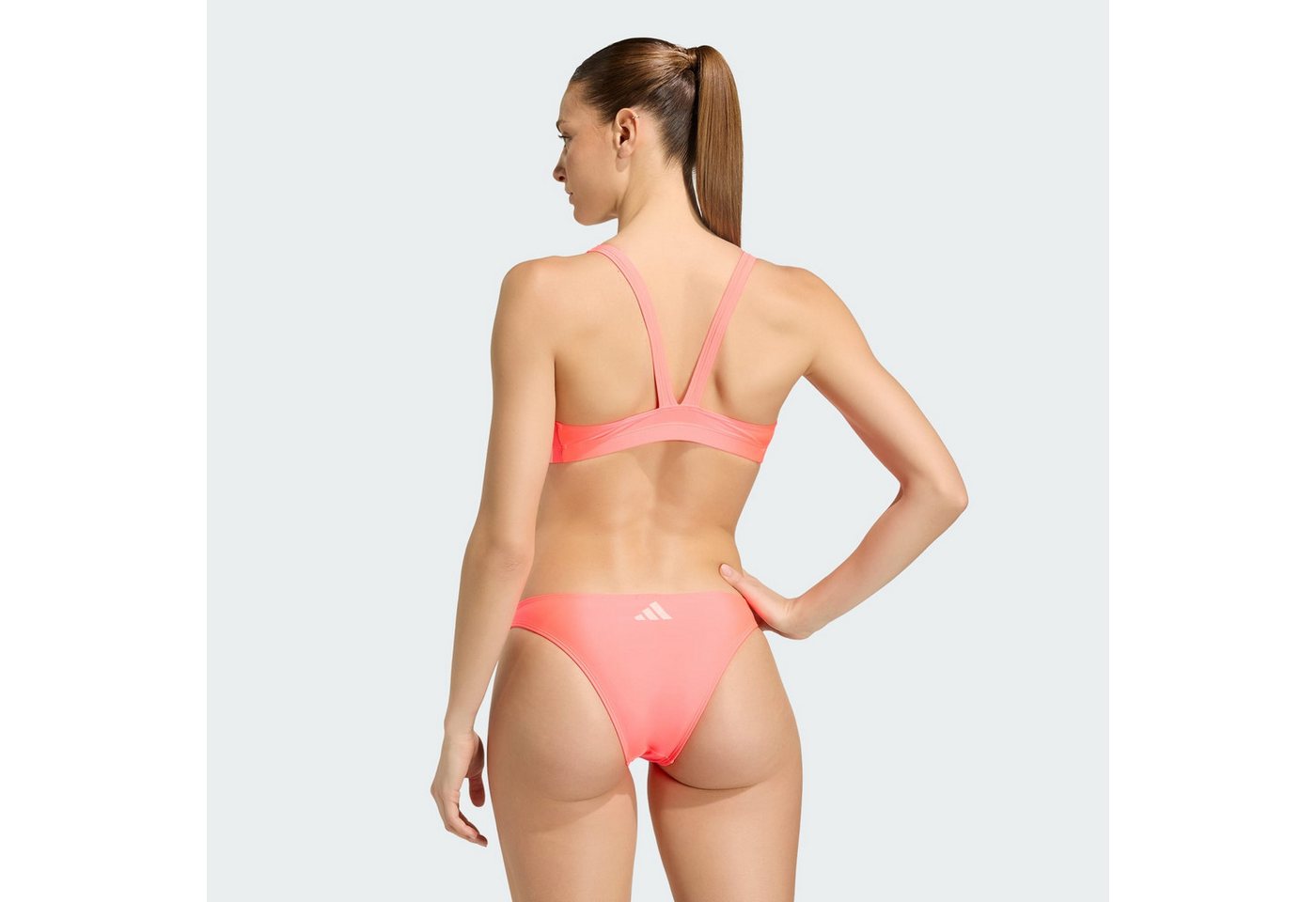 adidas Performance Bustier-Bikini 3-STREIFEN BIKINI V-FÖRMIGER RÜCKENAUSSCHNITT (1-St) – Bild 2 von 5