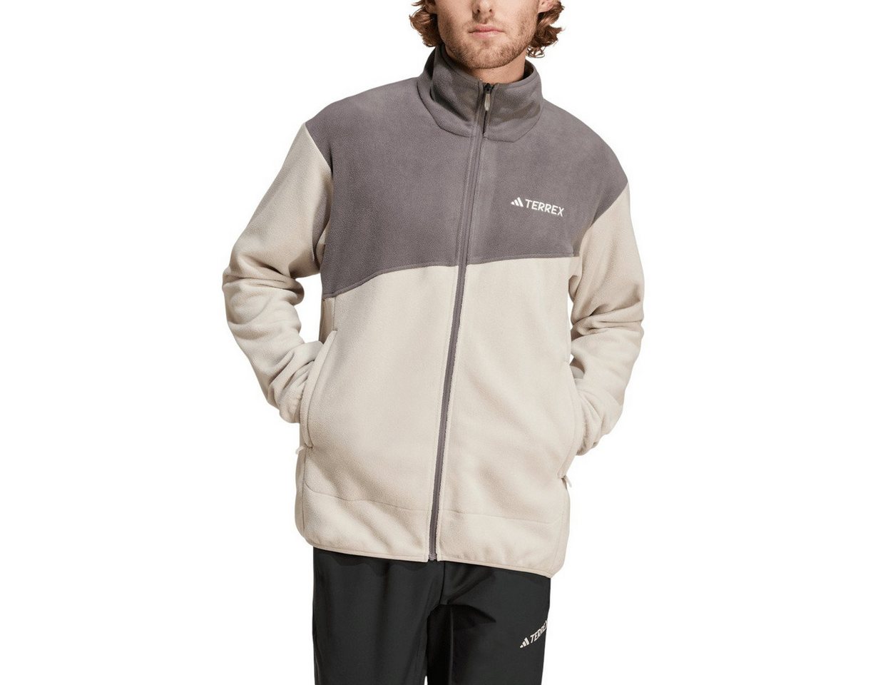 adidas Performance Fleecejacke Terrex Multi Full Zip beige/charcoal Herren – Bild 4 von 5