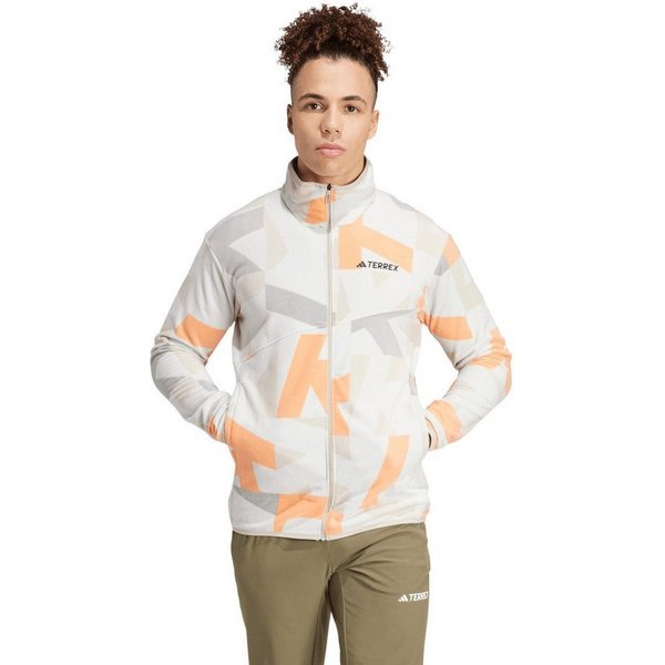 adidas Performance Fleecejacke Terrex Multi Printed grau/bunt Herren