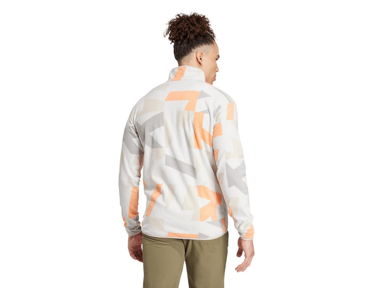 adidas Performance Fleecejacke Terrex Multi Printed grau/bunt Herren – Bild 5 von 5