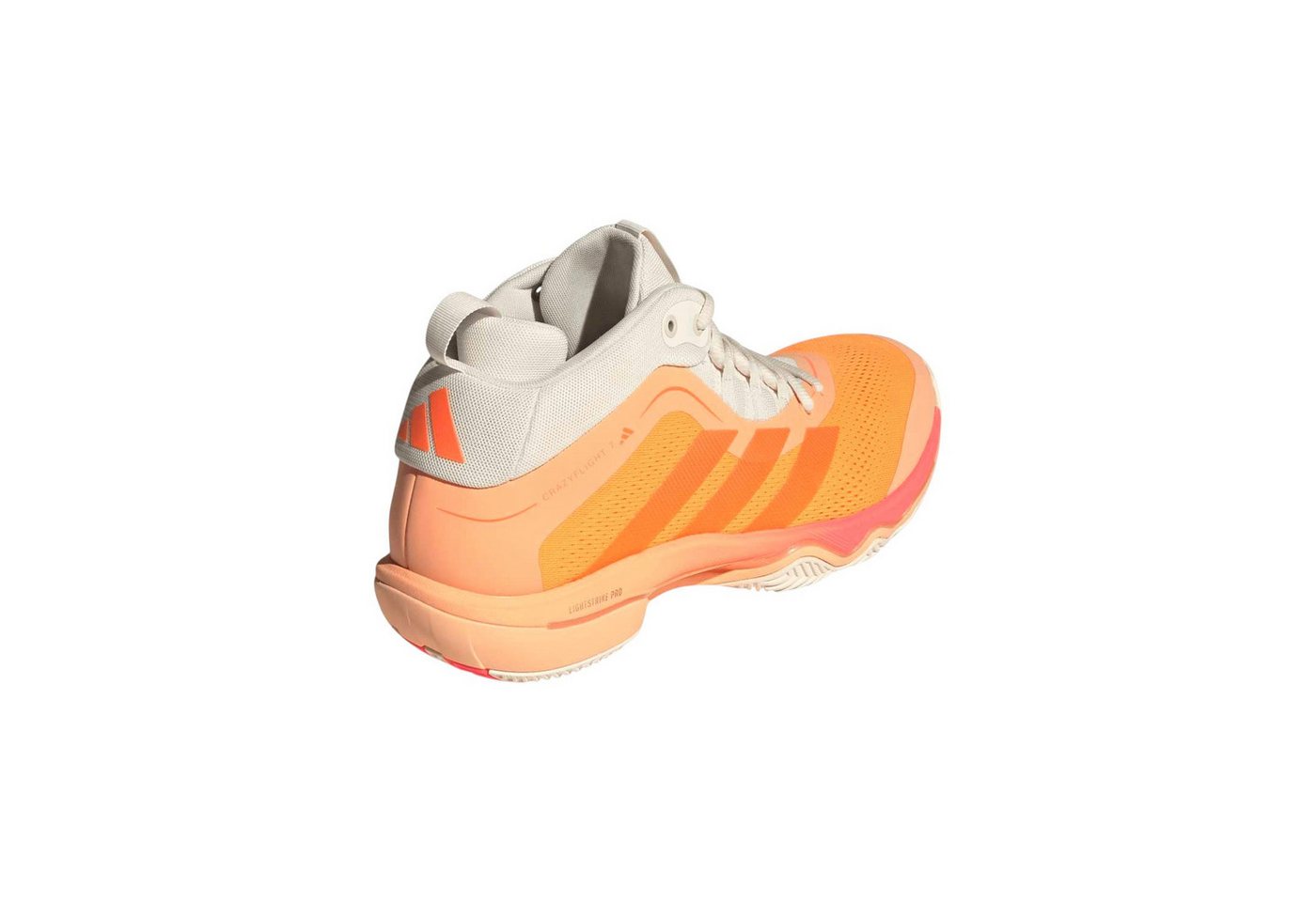 adidas Performance Hallen-Indoorschuhe CrazyFlight Mid 7 orange/weiss Herren Badmintonschuh – Bild 3 von 5