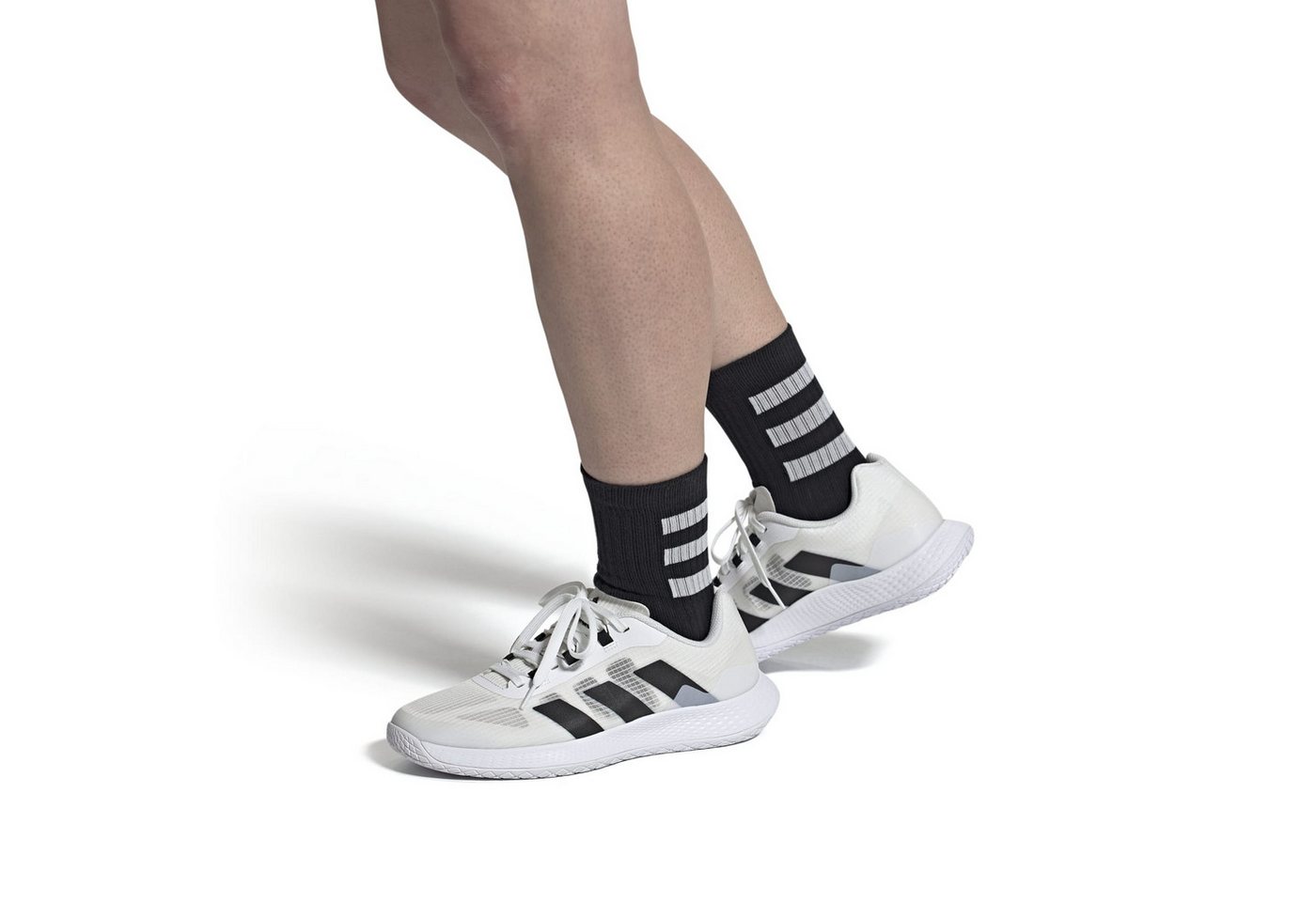 adidas Performance Hallen-Indoorschuhe ForceBounce 2.0 hellgrau Herren Badmintonschuh – Bild 2 von 5
