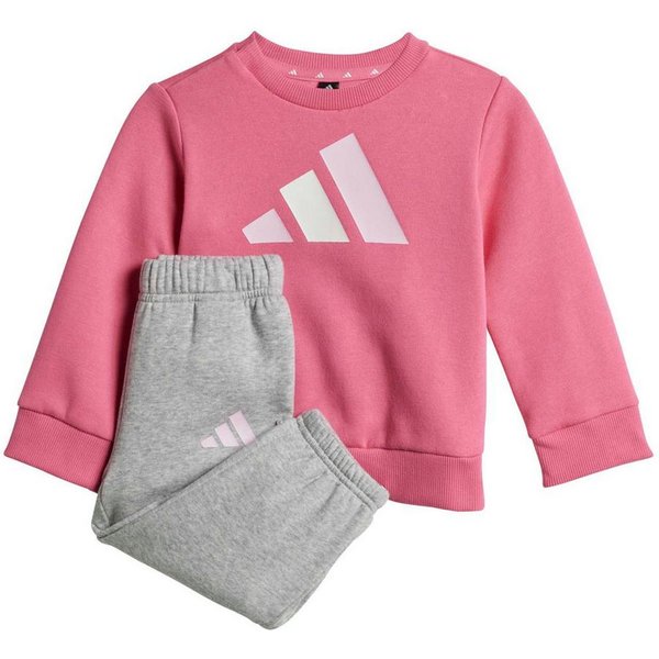 adidas Performance Jogginganzug Essentials 240 (Baumwolle-Mischung) pink/grau Kleinkinder Mädchen