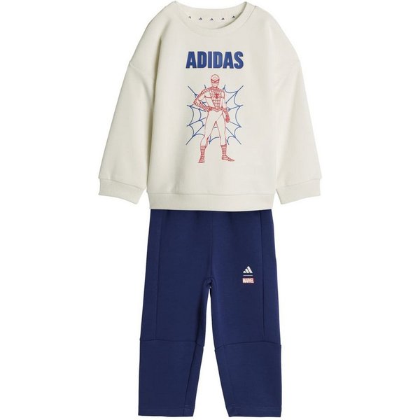 adidas Performance Jogginganzug Marvel Spider-Man (Baumwolle-Mischung) weiss/blau Kleinkinder