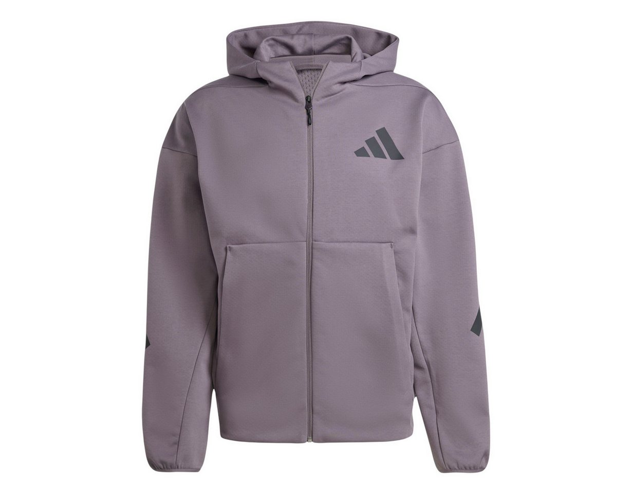 adidas Performance Kapuzenpullover Z.N.E. Zip-Hoodie (Baumwolle/Polyester) violett Herren – Bild 2 von 5