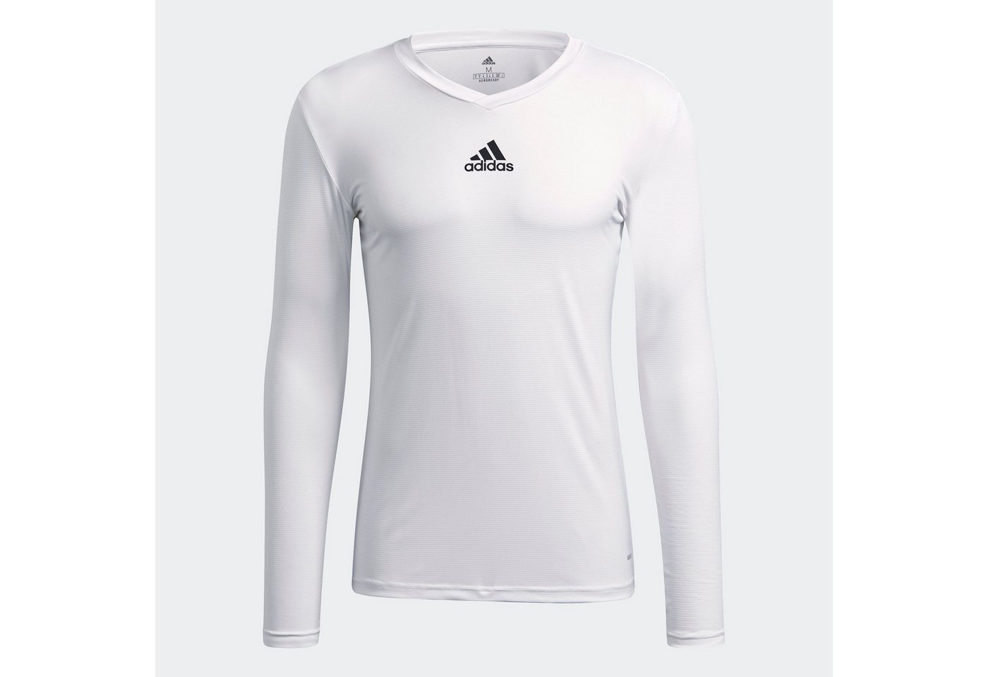 adidas Performance Langarmshirt TEAM BASE LONGSLEEVE mit V-Ausschnitt, ohne Verschluss, in normaler Länge – Bild 2 von 3