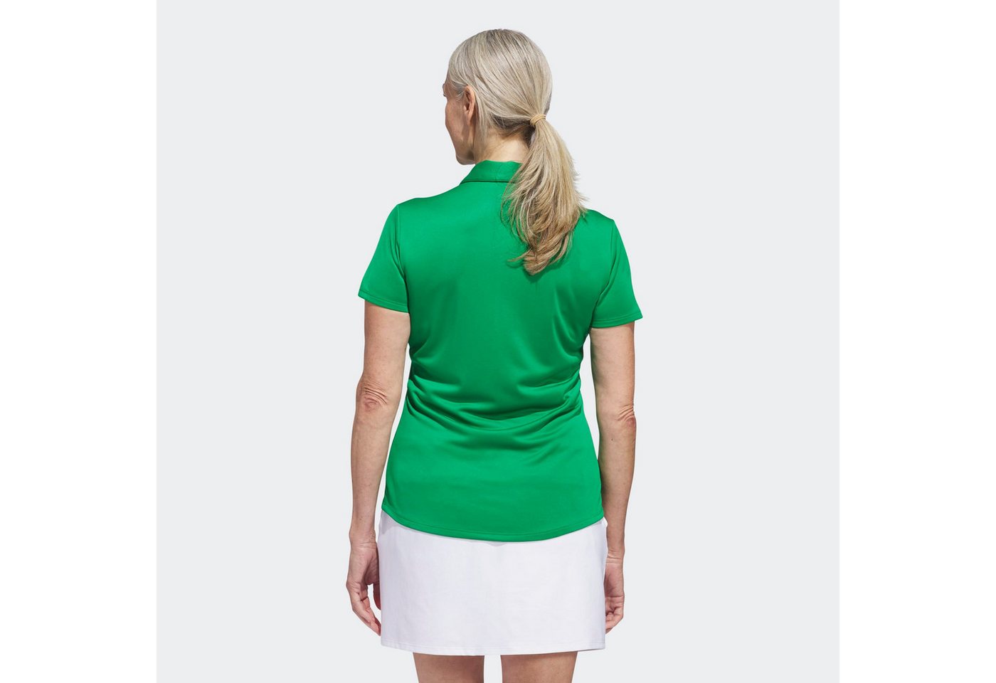 adidas Performance Poloshirt SOLID PERFORMANCE SLEEVE FÜR DAMEN mit Druckknopfverschluss, aus Polyester, leichtes Pikeematerial – Bild 3 von 5