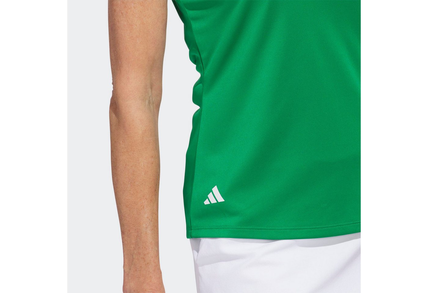adidas Performance Poloshirt SOLID PERFORMANCE SLEEVE FÜR DAMEN mit Druckknopfverschluss, aus Polyester, leichtes Pikeematerial – Bild 5 von 5