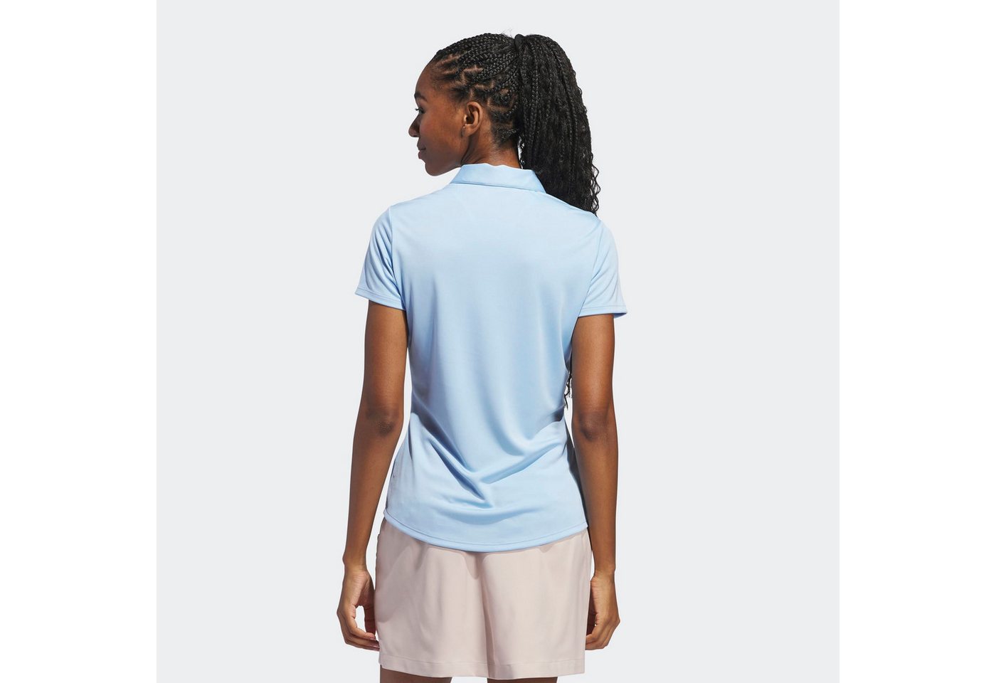 adidas Performance Poloshirt SOLID PERFORMANCE SLEEVE FÜR DAMEN mit Druckknopfverschluss, aus Polyester, leichtes Pikeematerial – Bild 3 von 5