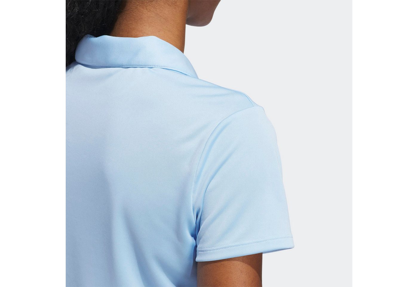 adidas Performance Poloshirt SOLID PERFORMANCE SLEEVE FÜR DAMEN mit Druckknopfverschluss, aus Polyester, leichtes Pikeematerial – Bild 5 von 5