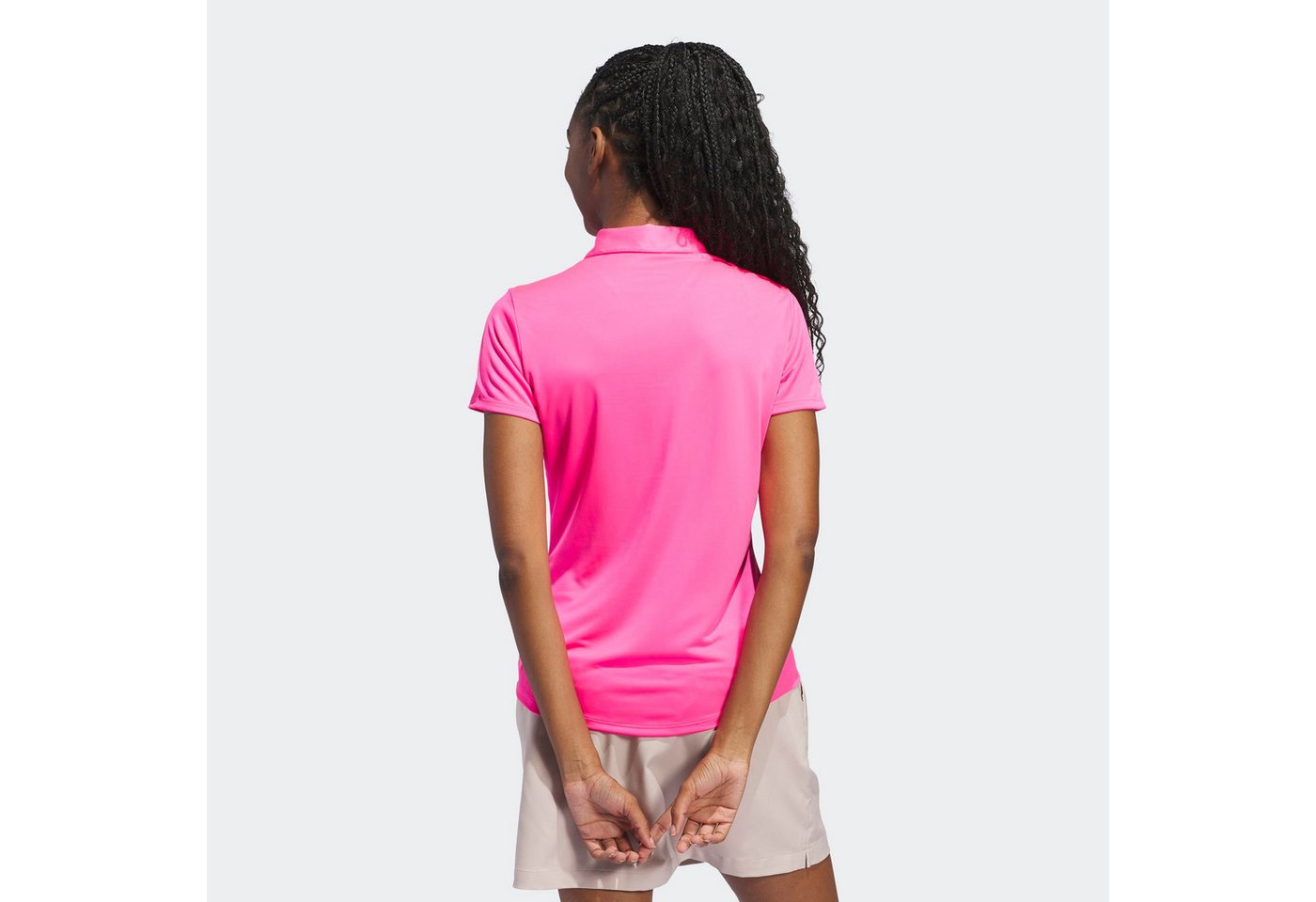 adidas Performance Poloshirt SOLID PERFORMANCE SLEEVE FÜR DAMEN mit Druckknopfverschluss, aus Polyester, leichtes Pikeematerial – Bild 3 von 5