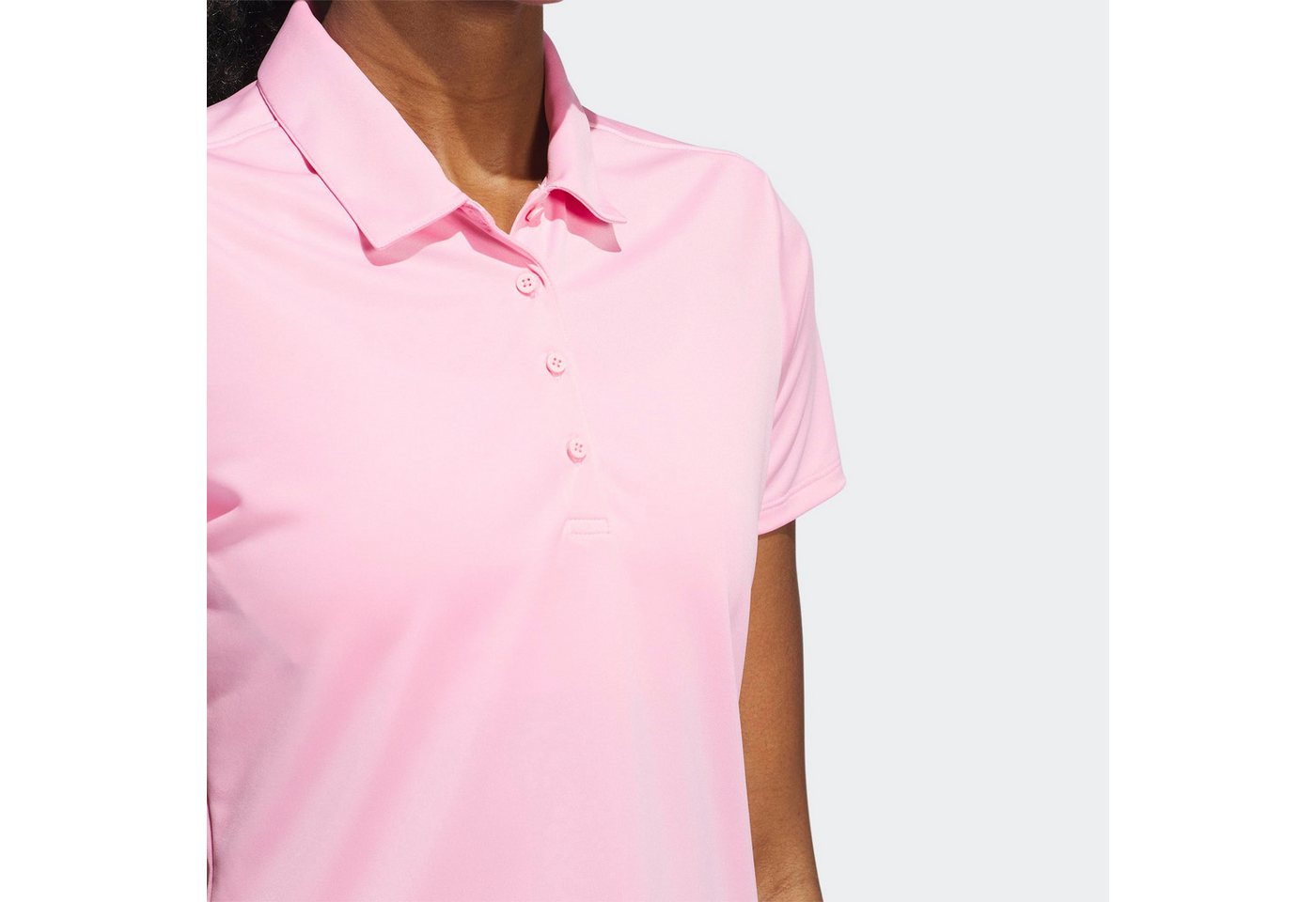 adidas Performance Poloshirt SOLID PERFORMANCE SLEEVE FÜR DAMEN mit Druckknopfverschluss, aus Polyester, leichtes Pikeematerial – Bild 4 von 5