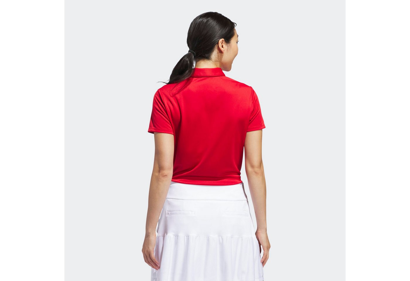adidas Performance Poloshirt SOLID PERFORMANCE SLEEVE FÜR DAMEN mit Druckknopfverschluss, aus Polyester, leichtes Pikeematerial – Bild 3 von 5
