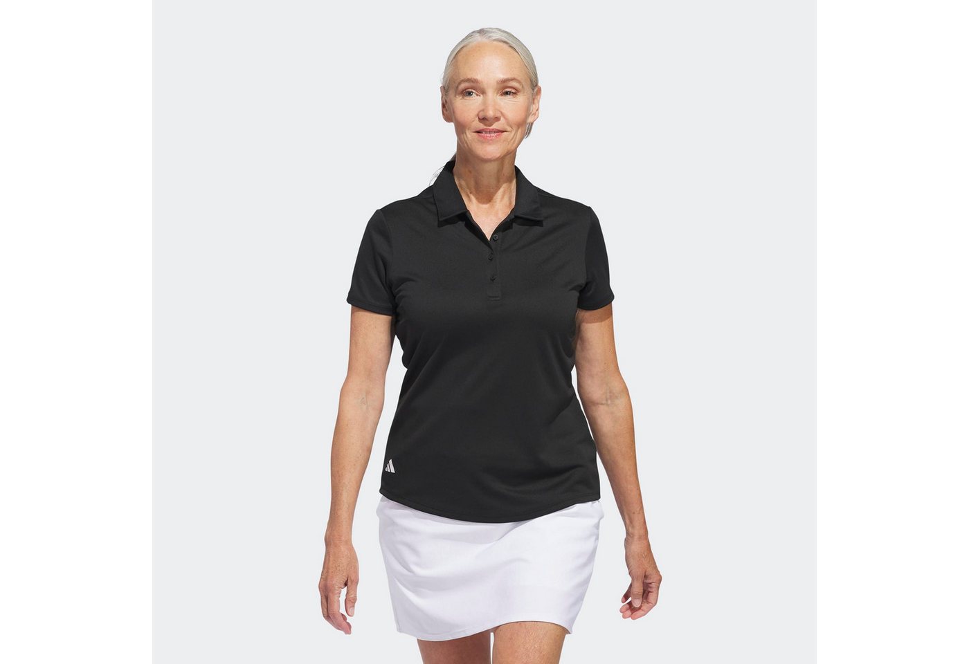 adidas Performance Poloshirt SOLID PERFORMANCE SLEEVE FÜR DAMEN mit Druckknopfverschluss, aus Polyester, leichtes Pikeematerial – Bild 2 von 5