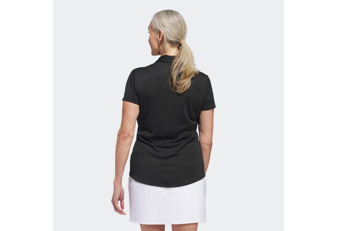 adidas Performance Poloshirt SOLID PERFORMANCE SLEEVE FÜR DAMEN mit Druckknopfverschluss, aus Polyester, leichtes Pikeematerial – Bild 3 von 5