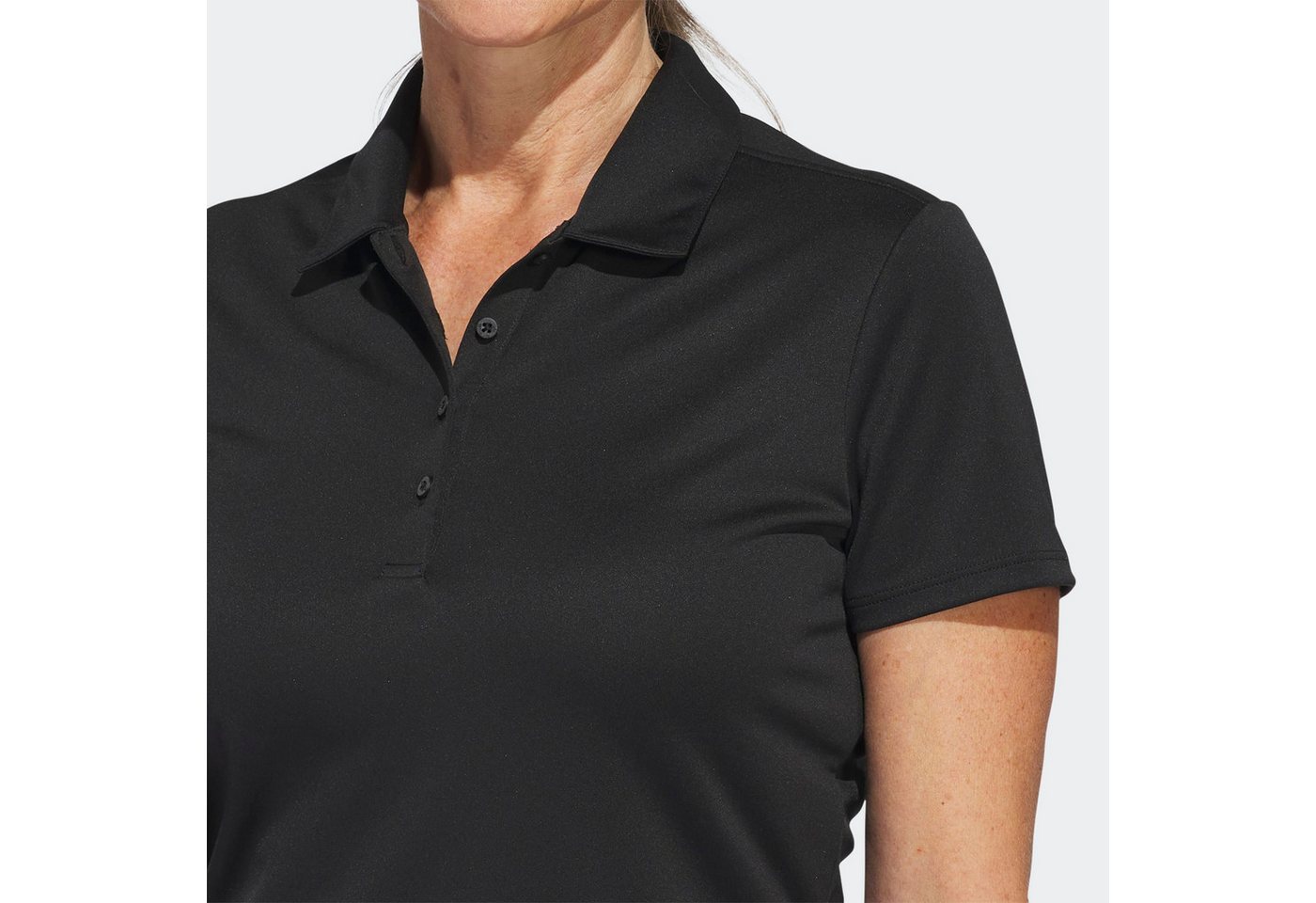 adidas Performance Poloshirt SOLID PERFORMANCE SLEEVE FÜR DAMEN mit Druckknopfverschluss, aus Polyester, leichtes Pikeematerial – Bild 4 von 5