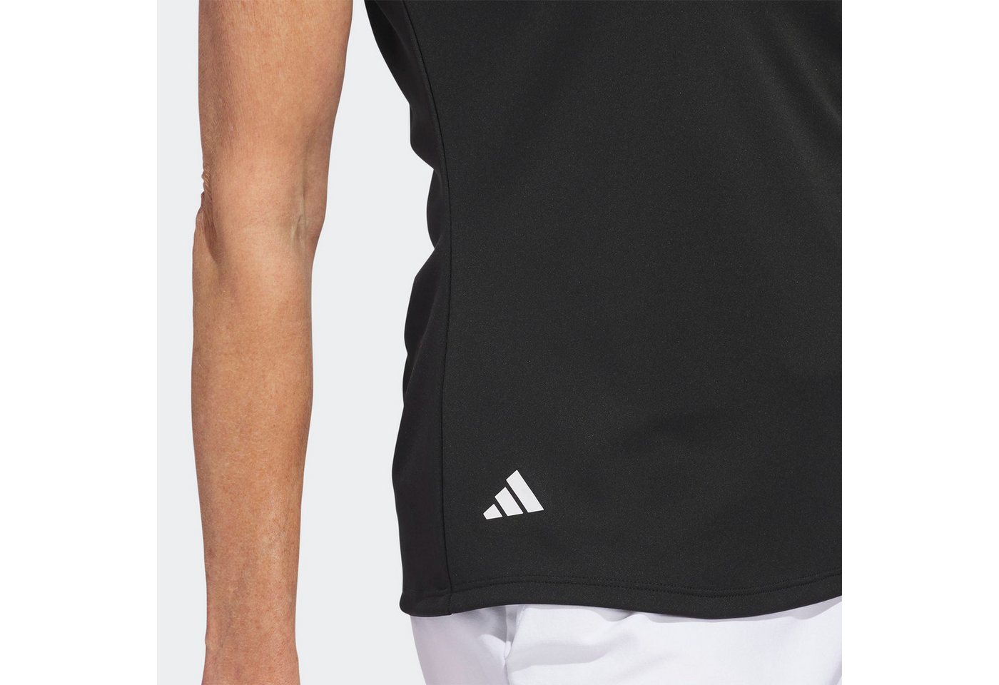 adidas Performance Poloshirt SOLID PERFORMANCE SLEEVE FÜR DAMEN mit Druckknopfverschluss, aus Polyester, leichtes Pikeematerial – Bild 5 von 5