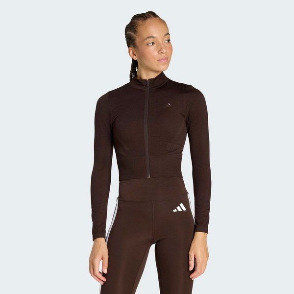 adidas Performance Rollkragenpullover WORKOUT ESSENTIALS, DURCHGEHENDER REISSVERSCHLUSS, STRICK Trainingsjacke, CLIMACOOL