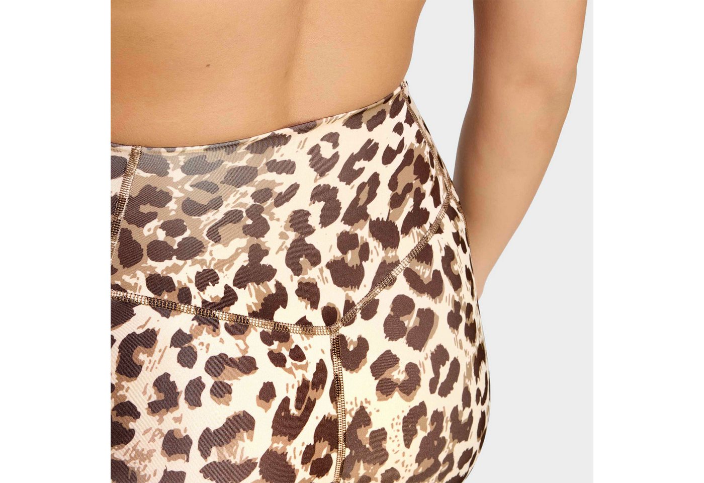 adidas Performance Shorts OPTIME ESSENTIALS WORKOUT LEGGINGS, KURZ, LEOPARDENPRINT – Bild 4 von 5