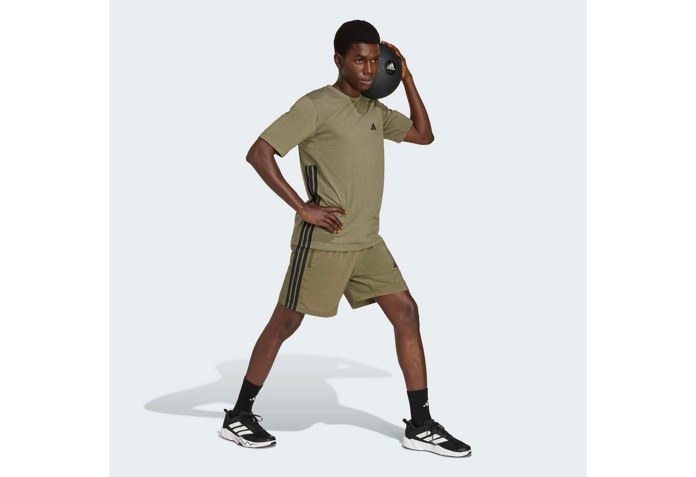 adidas Performance Shorts WORKOUT ESSENTIALS BASE 3-STREIFEN WOVEN normal-weit, für Fitness und Sportmode, sportlich, aus Polyester – Bild 5 von 5