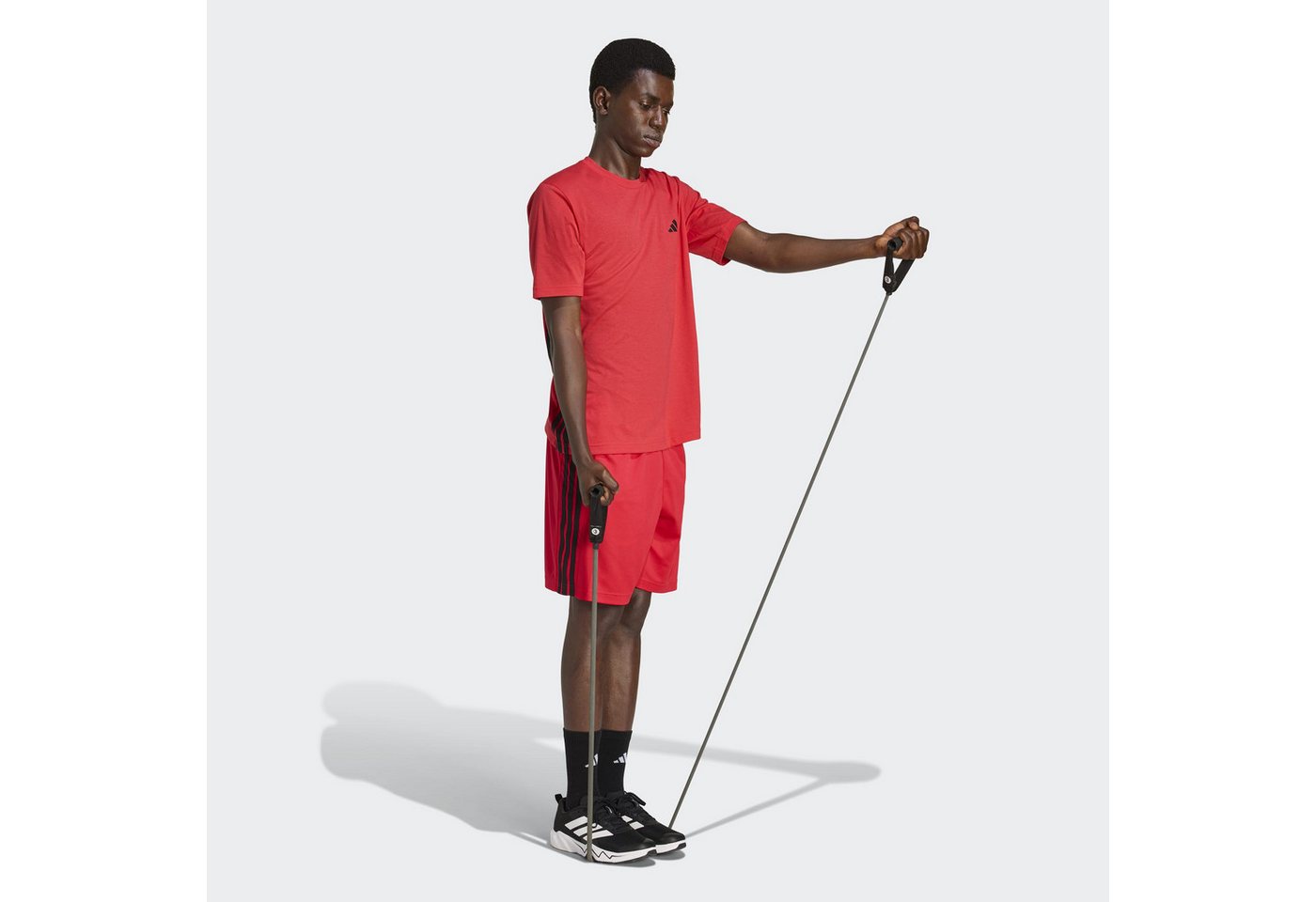 adidas Performance Shorts WORKOUT ESSENTIALS BASE 3-STREIFEN PIKEE-, 23 CM sportlicher Stil, für sportliche Aktivitäten, aus Polyester – Bild 5 von 5