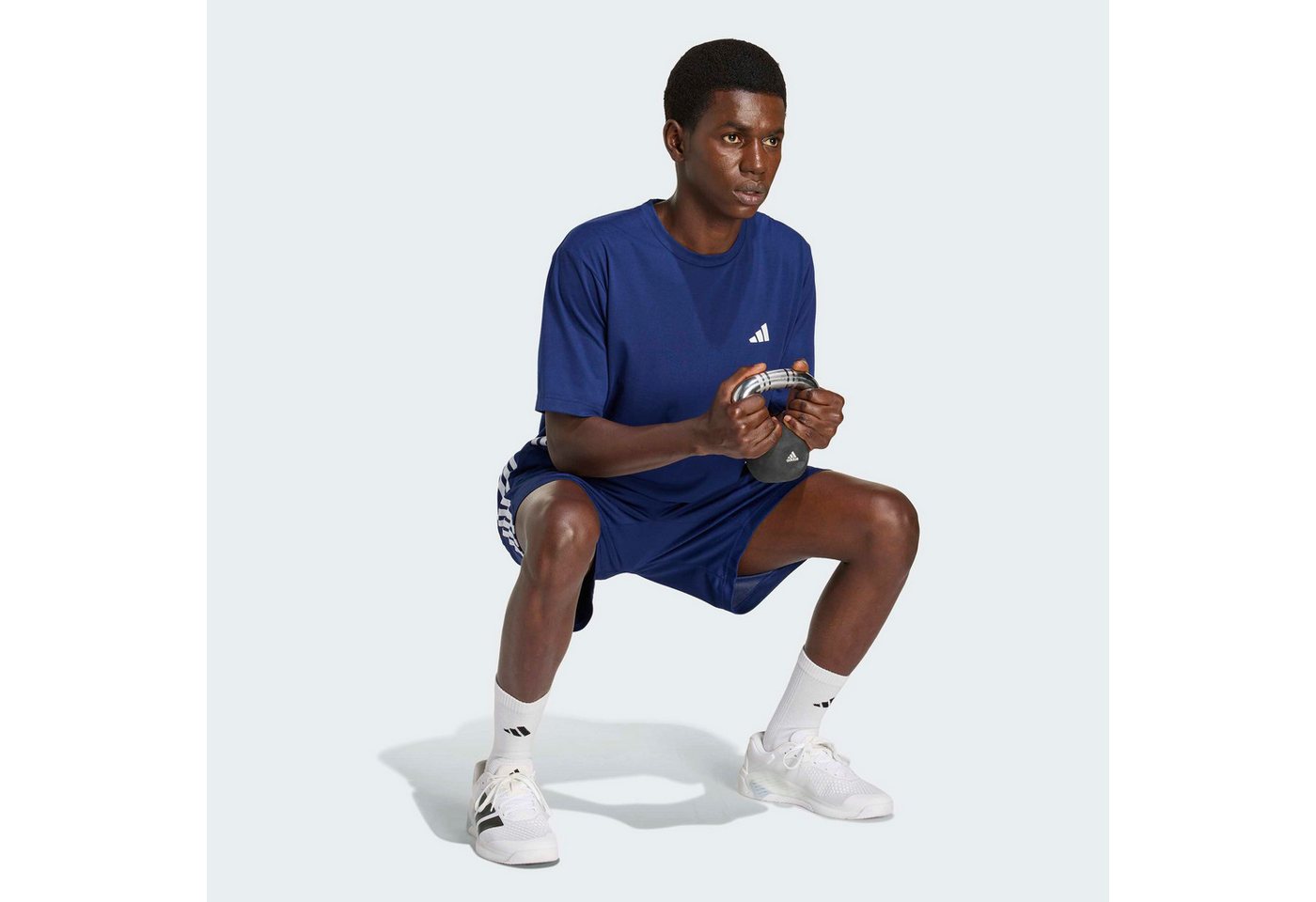 adidas Performance Shorts WORKOUT ESSENTIALS BASE 3-STREIFEN PIKEE-, 23 CM sportlicher Stil, für sportliche Aktivitäten, aus Polyester – Bild 5 von 5