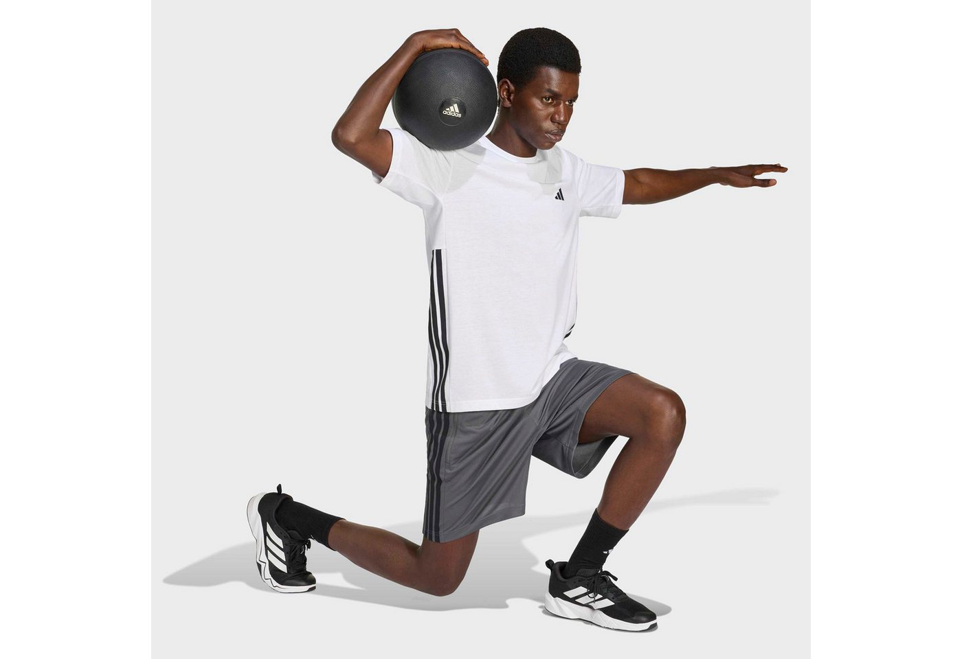 adidas Performance Shorts WORKOUT ESSENTIALS BASE 3-STREIFEN PIKEE-, 23 CM sportlicher Stil, für sportliche Aktivitäten, aus Polyester – Bild 5 von 5