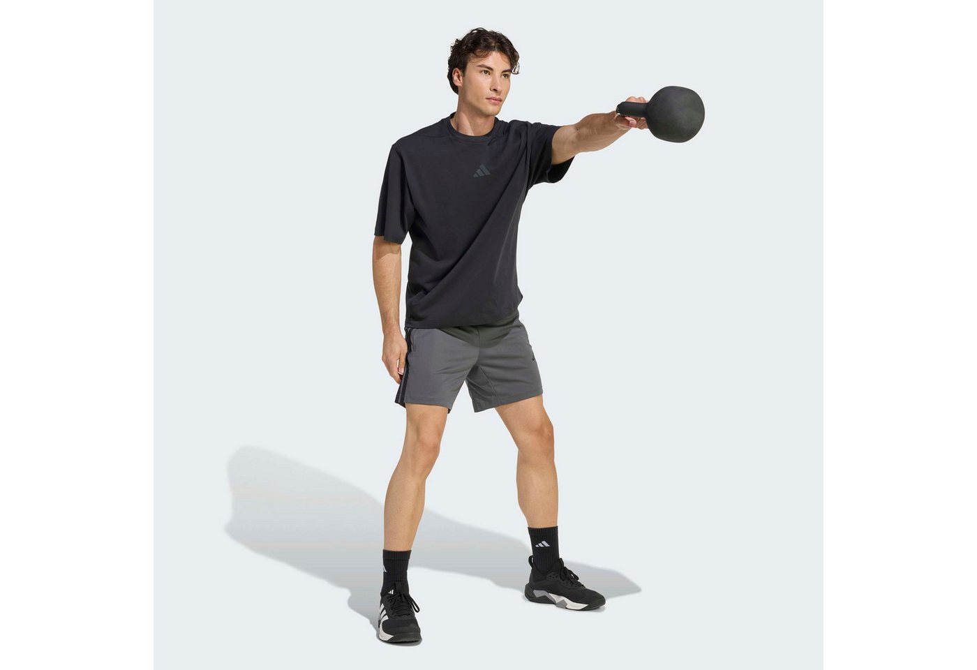 adidas Performance Shorts WORKOUT ESSENTIALS BASE 3-STRIPES PIQUÉ 7 IN – Bild 5 von 5