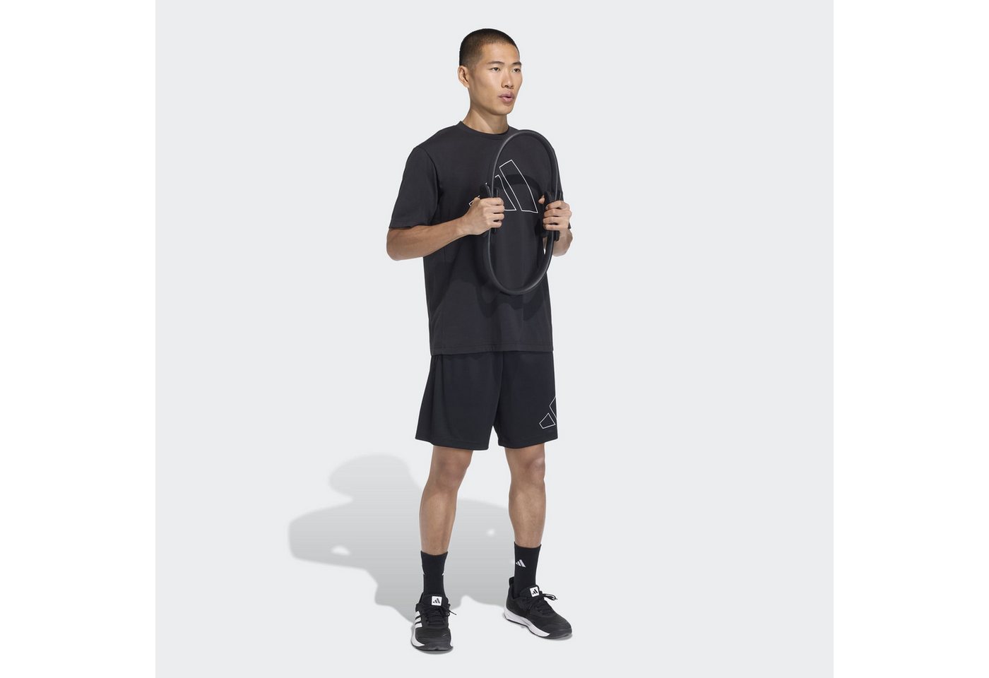 adidas Performance Shorts WORKOUT ESSENTIALS BASE PIQUE BIG LOGO im Bermudas-Stil, sportlicher Stil, für Erwachsene – Bild 5 von 5