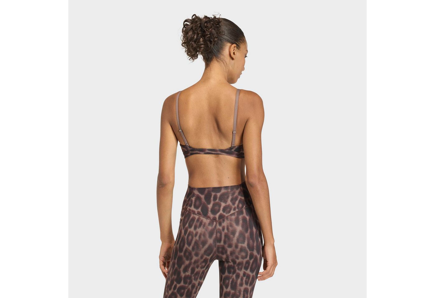 adidas Performance Sport-BH OPTIME ESSENTIALS WORKOUT LEOPARD BH, LEICHT STÜTZEND – Bild 2 von 5