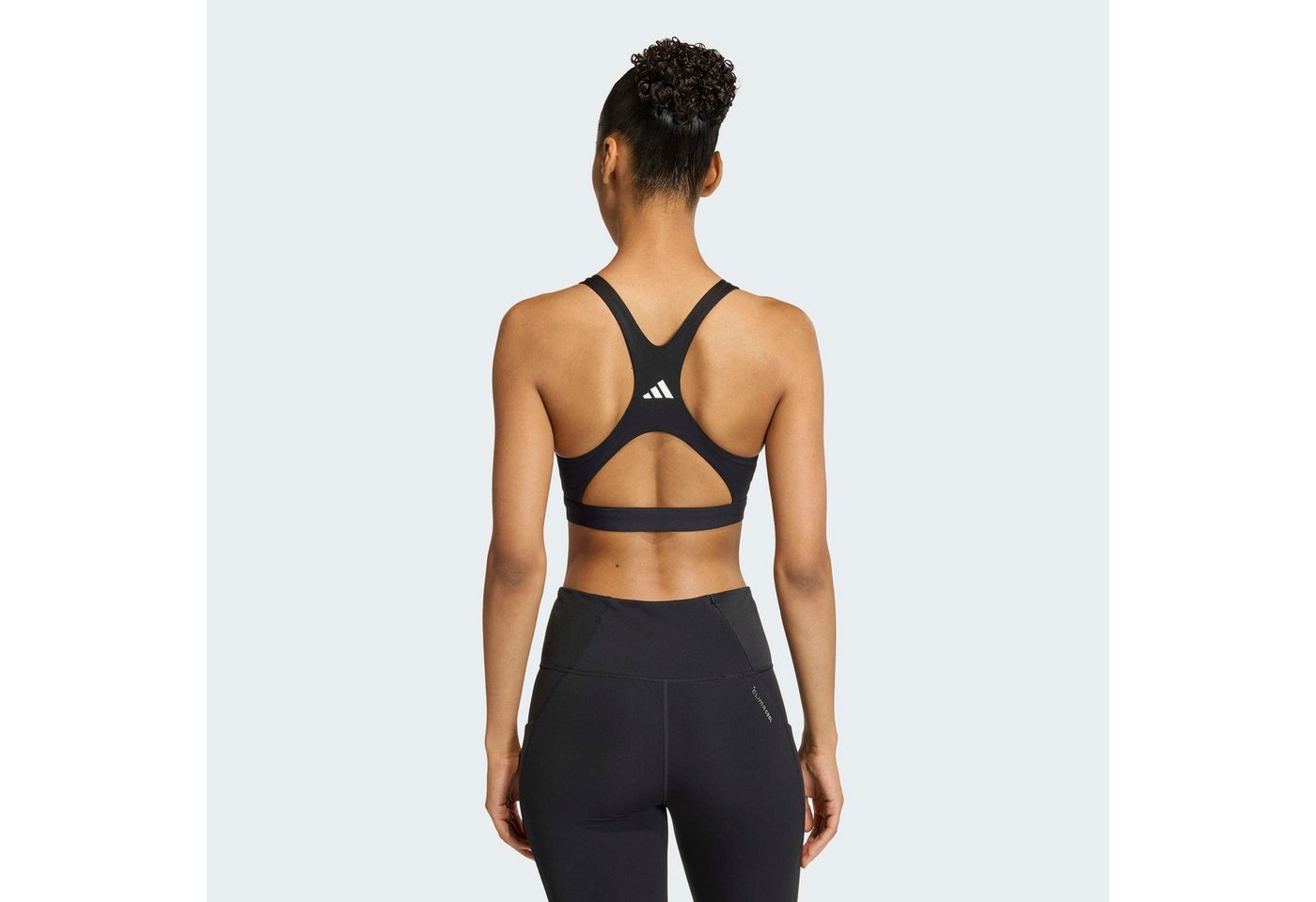 adidas Performance Sport-BH OPTIME ESSENTIALS WORKOUT BH MIT STARKEM HALT – Bild 2 von 5